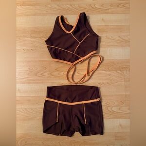 Kids Brown and Orange Matching Set